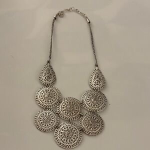 Elegant Silver Statement Necklace